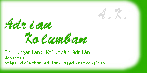 adrian kolumban business card